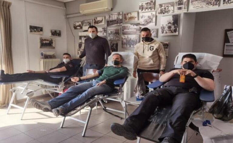 Ευχαριστήριο της Ένωσης Αστυνομικών Τρικάλων για την αιμοδοσία