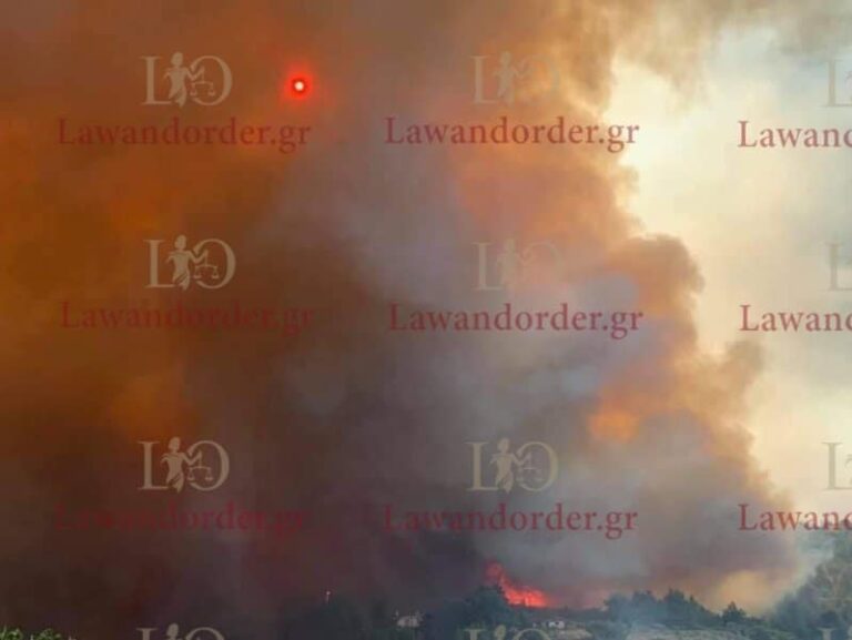 Οι καπνοί «έσβησαν» τον ήλιο στον Άνω Πευκανέα (εικόνες και βίντεο)