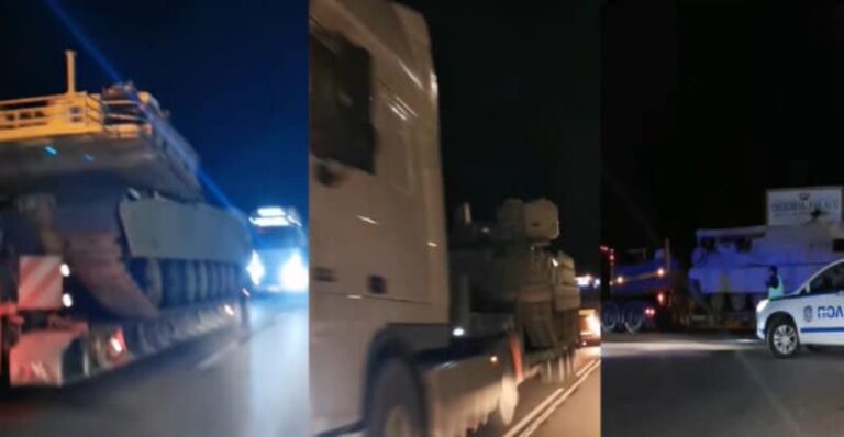 Νταλίκες με αμερικανικά άρματα μάχης κατευθύνονται στον Έβρο (βίντεο)