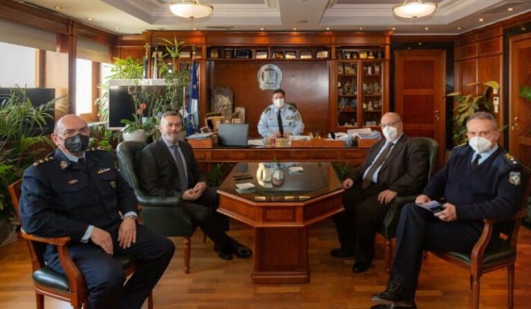 Συνάντηση Αρχηγού της ΕΛΑΣ με τον Ευρωπαίο Εισαγγελέα Ζημιανίτη και τον Ευρωπαίο Εντεταλμένο Εισαγγελέα Ορνεράκη