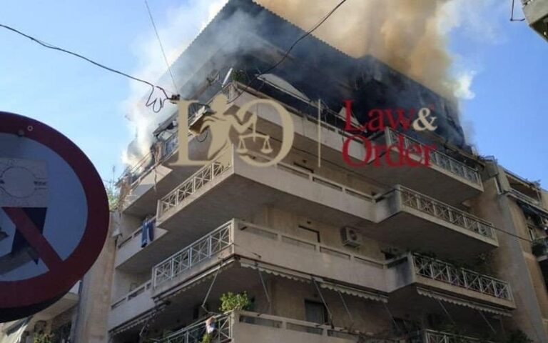 Φωτιά σε διαμέρισμα στα Πατήσια – Αγωνιώδης διάσωση δύο ατόμων