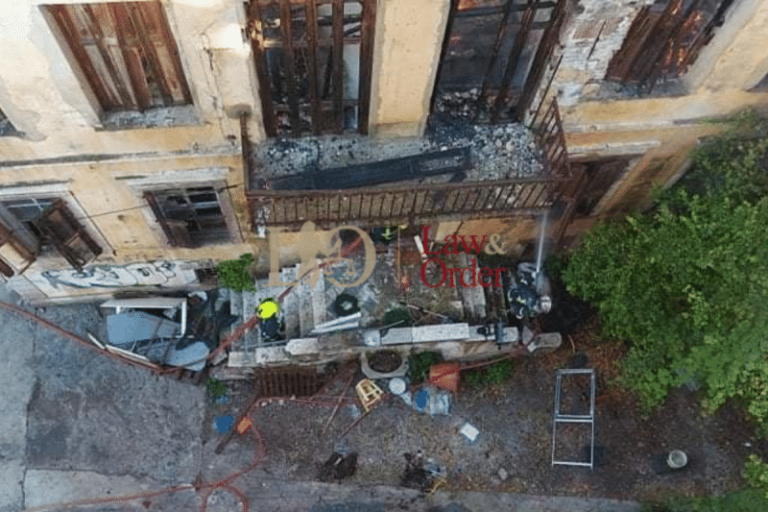 Πυρκαγιά σε μονοκατοικία στη Μυτιλήνη (Βίντεο από Drone-Εικόνες)