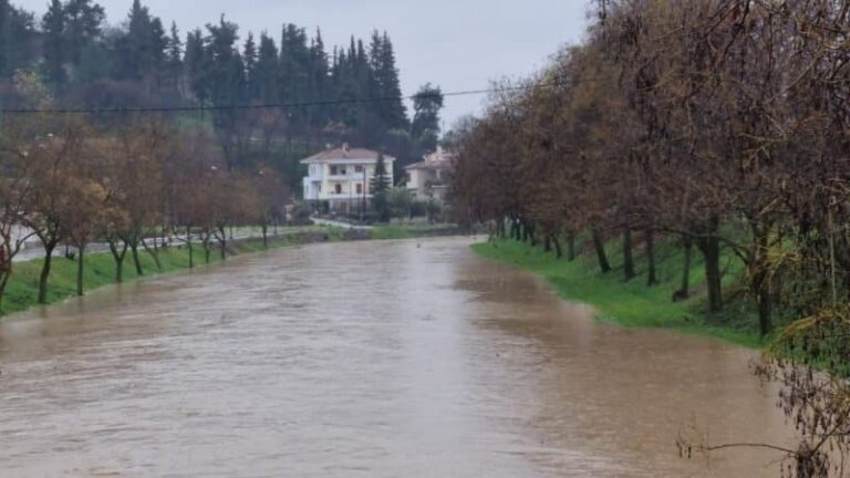 Κακοκαιρία «Διομήδης» – Τρίκαλα: Υπερχείλισε ο Ληθαίος ποταμός (βίντεο)