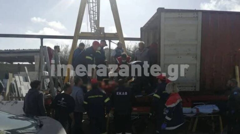 Τραγωδία στην Ζάκυνθο: Εργάτες καταπλακώθηκαν από μάρμαρα – Ένας νεκρός, δύο τραυματίες (βίντεο)