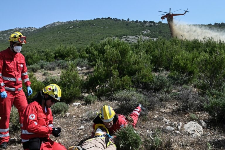 Εικόνα από την άσκηση της Πυροσβεστικής «ΔΙΑ ΠΥΡΟΣ 2022»