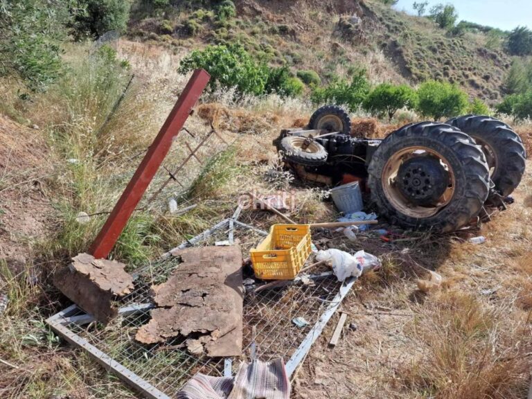 Τρακτέρ καταπλάκωσε αγρότη στο Ηράκλειο