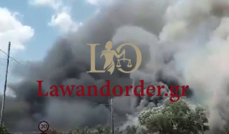 Πυρκαγιά στο Μενίδι σε εργοστάσιο χρωμάτων (εικόνες & βίντεο)