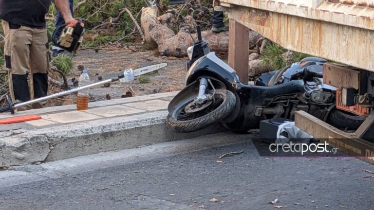 Ηράκλειο: Πόνος για τον 51χρονο μοτοσικλετιστή που καταπλακώθηκε από δέντρο – Πατέρας τριών παιδιών