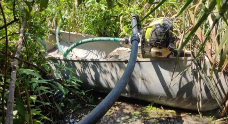 Ηλεία: Πήγαινε στη φυτεία του με… κανό! (εικόνες)