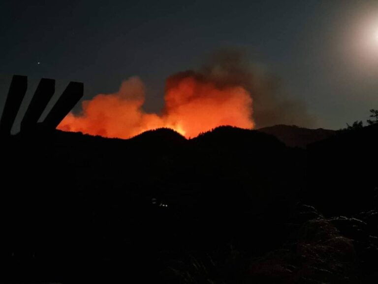 Μεγάλη φωτιά στη Θάσο: Πληροφορίες για δύο τραυματίες πυροσβέστες – Μήνυμα του «112» για προληπτική εκκένωση στα Κοίνυρα
