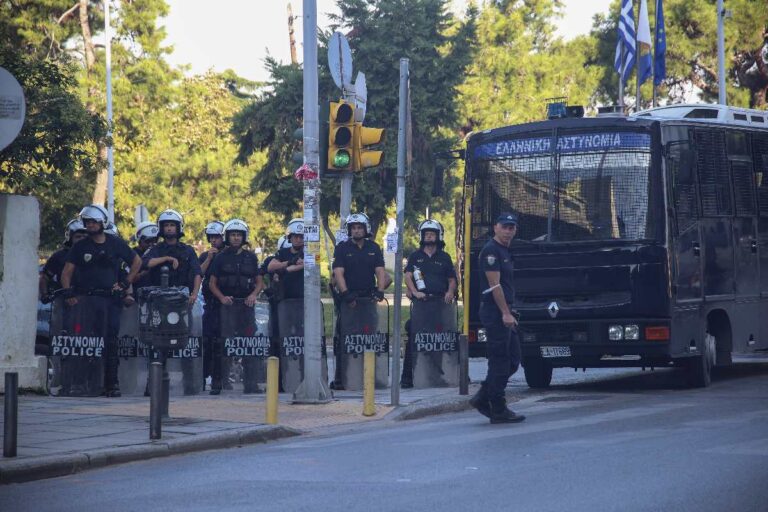 Φρούριο η Θεσσαλονίκη, ενόψει της ΔΕΘ - Ισχυρές αστυνομικές δυνάμεις / Φωτογραφία: Eurokinissi