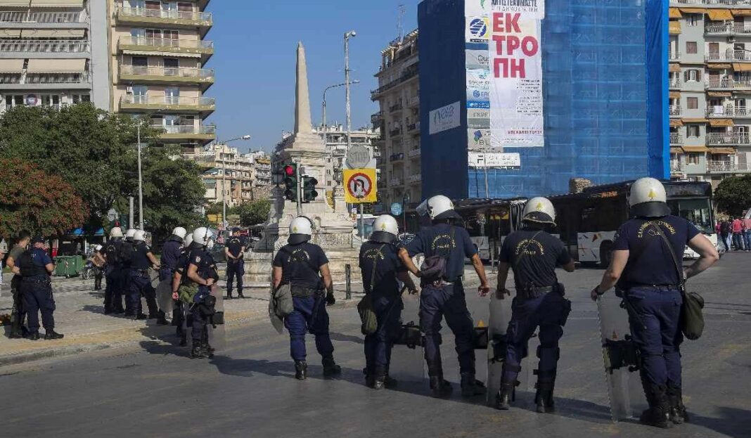 Φρούριο η Θεσσαλονίκη, ενόψει της ΔΕΘ - Ισχυρές αστυνομικές δυνάμεις / Φωτογραφία: Eurokinissi