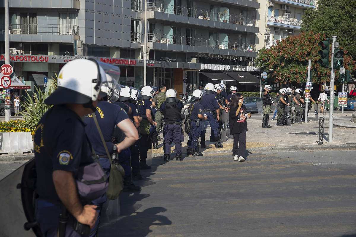φρούριο η θεσσαλονίκη, ενόψει της δεθ - ισχυρές αστυνομικές δυνάμεις / φωτογραφία: eurokinissi