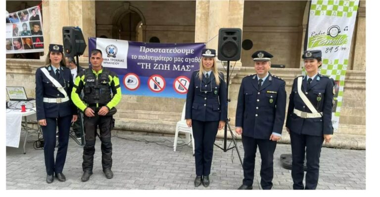 Στην εκδήλωση για τα θύματα τροχαίων ατυχημάτων η Τροχαία Ηρακλείου (φώτο)