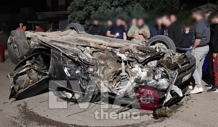 Εύβοια: Οδηγός αποκοιμήθηκε στο τιμόνι και τούμπαρε το αυτοκίνητο (εικόνες)