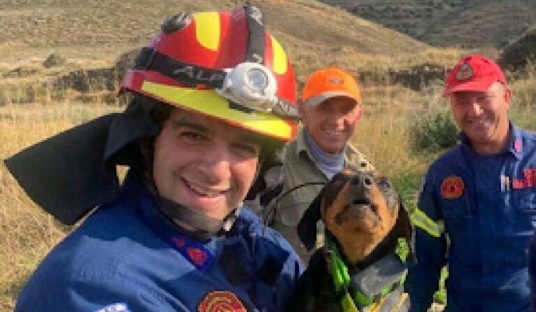 Χίος: Πυροσβέστες έσωσαν σκυλίτσα που έπεσε σε πηγάδι (εικόνες)