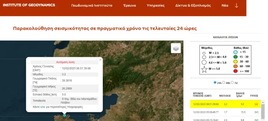 seismos lesvos 12 2 2023