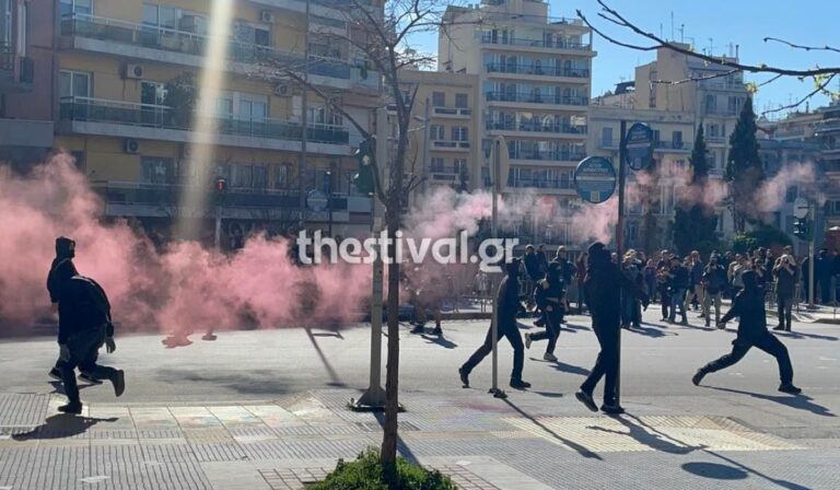 Επεισόδια στη Θεσσαλονίκη: Κουκουλοφόροι επιτέθηκαν με πέτρες στο ΥΜΑΘ (βίντεο)