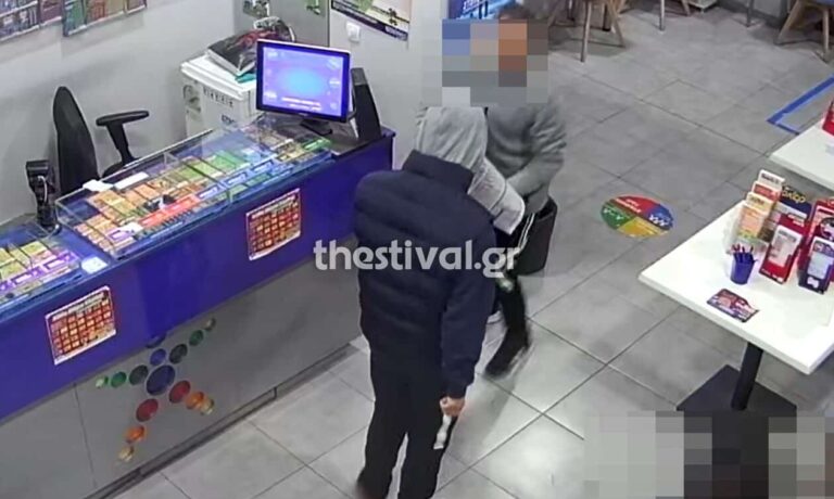 Θεσσαλονίκη: Καρέ καρέ η δράση των σκληρών ληστών πρακτορείων ΟΠΑΠ (βίντεο)