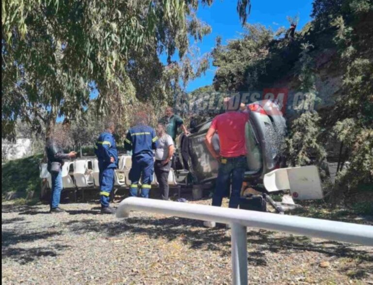 Σύρος: Οδηγός έπεσε με το όχημά του σε γκρεμό!