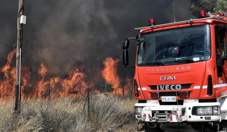 Ηράκλειο: Επιχείρηση της πυροσβεστικής για πυρκαγιά στο Τσιφούτ Καστέλλι