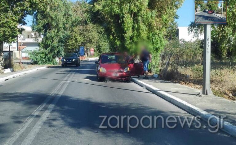 Χανιά: Τροχαίο ατύχημα στην Λεωφόρο Σούδας – ΙΧ εξετράπη της πορείας του (εικόνες)