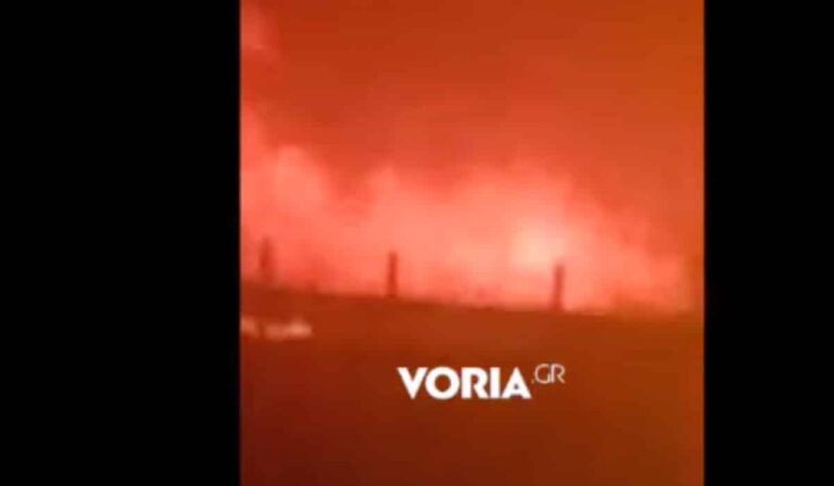 Φωτιά στην Αλεξανδρούπολη: Λεωφορείο που μεταφέρει πυροσβέστες περνά μέσα από τις φλόγες – Σοκαριστικό βίντεο  