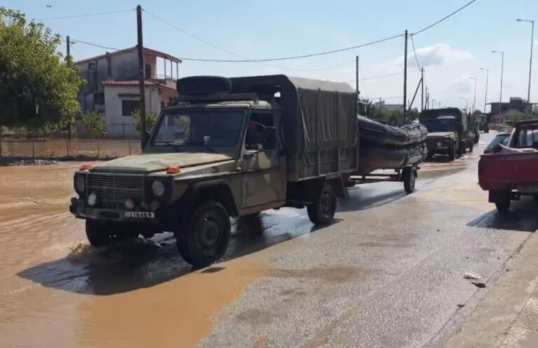 Σε ετοιμότητα για την κακοκαιρία στη Θεσσαλία οι Ένοπλες Δυνάμεις – Διαθέσιμα τεθωρακισμένα οχήματα και ελικόπτερα