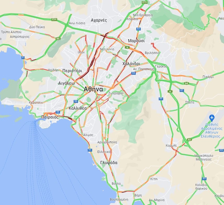 πατήστε πάνω στον χάρτη για να δείτε την κίνηση σε real time