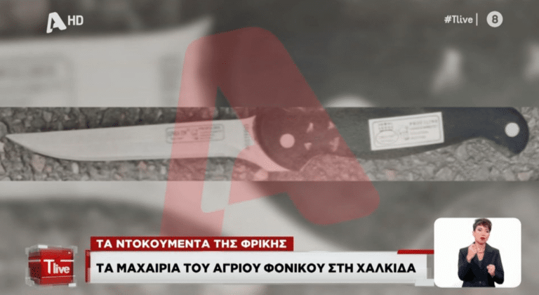 Έγκλημα στη Χαλκίδα: Τα ντοκουμέντα της φρίκης – Τα μαχαίρια που χρησιμοποίησε η 38χρονη για τη δολοφονία (βίντεο)