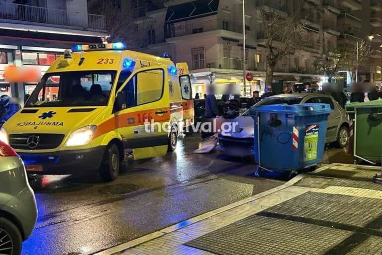 Τροχαίο στη Θεσσαλονίκη – Σύγκρουση ΙΧ με μηχανάκι, στο νοσοκομείο διανομέας