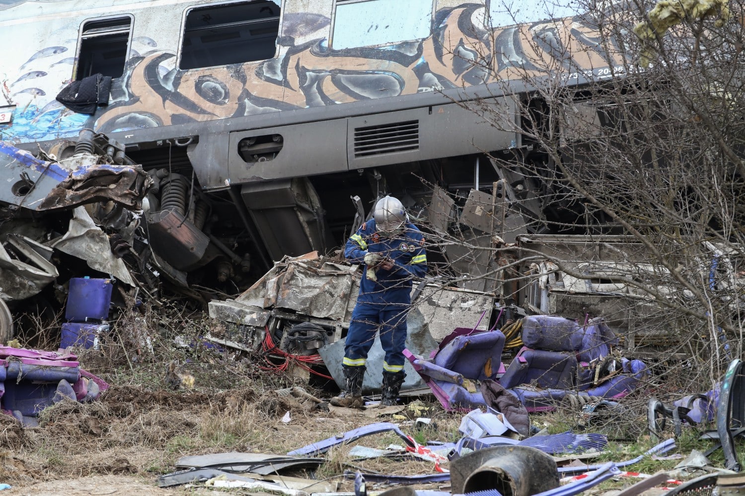 tempi treno 20 3 2024 - Τραγωδία στα Τέμπη: Η ανεξήγητη στάση «στη μέση του πουθενά» πριν από τη σύγκρουση