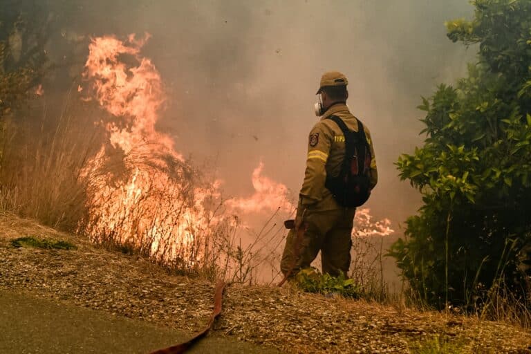 Ολονύχτια μάχη με τις φλόγες σε πολλαπλά μέτωπα – Μπαράζ εκκενώσεων στην Ηλεία (βίντεο)