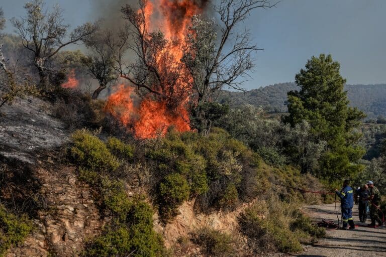 Η Πυροσβεστική δίνει «μάχη» με τις φλόγες σε Βαρυμπόμπη, Κόκκινο Μύλο, Αιγάλεω – 112 για φωτιά κοντά σε οικισμό στη Βόλβη