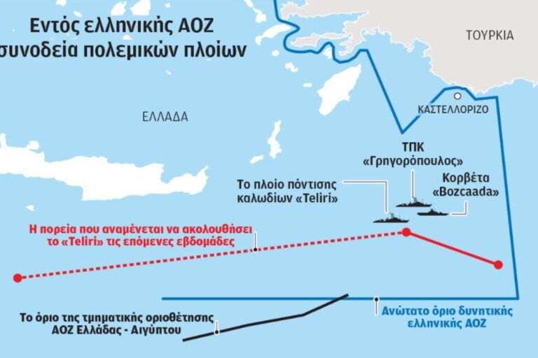 ΑΟΖ: Ιταλικό πλοίο ποντίζει καλώδια οπτικών ινών παρουσία του ελληνικού και τουρκικού πολεμικού ναυτικού