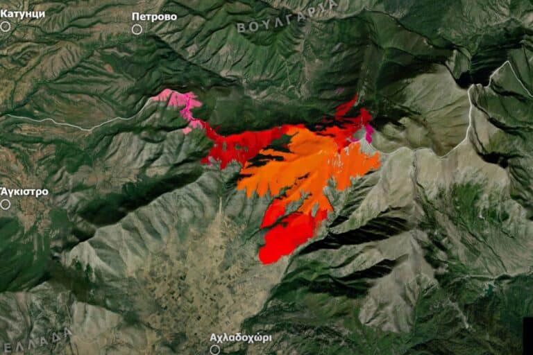 Σέρρες: Δορυφορικό βίντεο δείχνει πώς εξελίχθηκε η φωτιά στο όρος Όρβηλος που έκαιγε για 27 ημέρες!