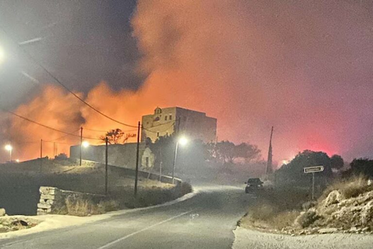 Αστυνομία και Πυροσβεστική έσωσαν τη Νάξο – Η άμεση παρέμβασή τους βοήθησε στο να ελεγχθεί η μεγάλη φωτιά στον Πύργο Μπαζαίου!