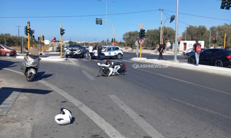 Σφοδρό τροχαίο στα Χανιά – Νοσηλεύεται διασωληνωμένος στη ΜΕΘ ο οδηγός μηχανής