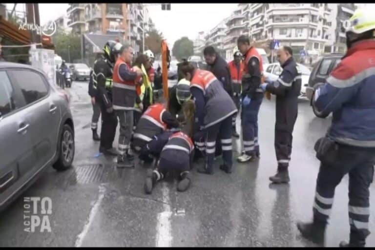 Θεσσαλονίκη: Τροχαίο σε «ζωντανή» σύνδεση με διανομέα – Έπεσαν πάνω του διασώστες που βρέθηκαν στο σημείο για άσκηση (βίντεο)