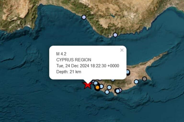 Δυνατός σεισμός στην Κύπρο – Αισθητός σε όλο το νησί!
