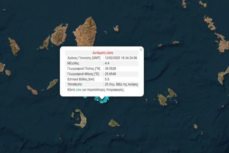 Νέος ισχυρός σεισμός τώρα στη Σαντορίνη!