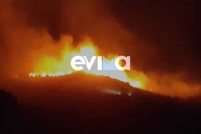 Εύβοια: Σε εξέλιξη ειναι η φωτιά στους Καλλιανούς της Καρύστου – Εστάλη μήνυμα του 112 (βίντεο)