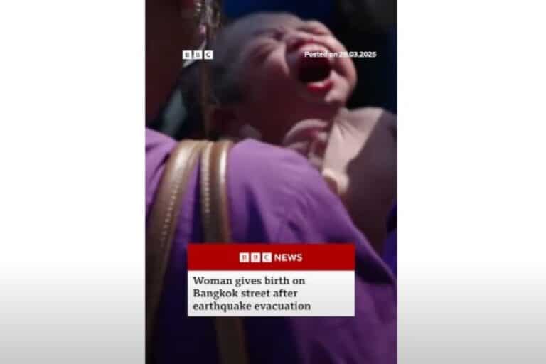 Σεισμός στη Μιανμάρ: Η στιγμή που ένα μωρό γεννιέται κατά τη διάρκεια εκκένωσης νοσοκομείου (βίντεο)