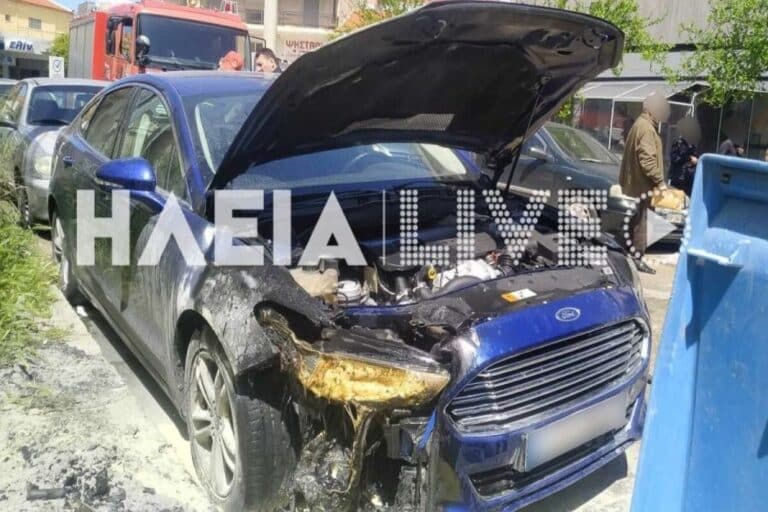 Πύργος: Φωτιά ξέσπασε σε αυτοκίνητο από κάρβουνα που άφησαν δίπλα σε κάδο (εικόνες)
