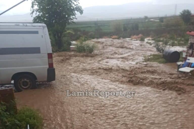 Φθιώτιδα: Χείμαρρος πέρασε μέσα από χωριό στον Δομοκό – Κινδύνευσαν τρία άτομα (βίντεο)