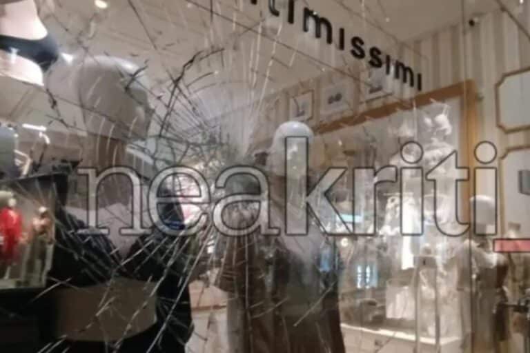 Ηράκλειο: Επεισόδια και ζημιές στο κέντρο της πόλης μετά την εκκένωση της κατάληψης του «Ευαγγελισμού» (βίντεο)