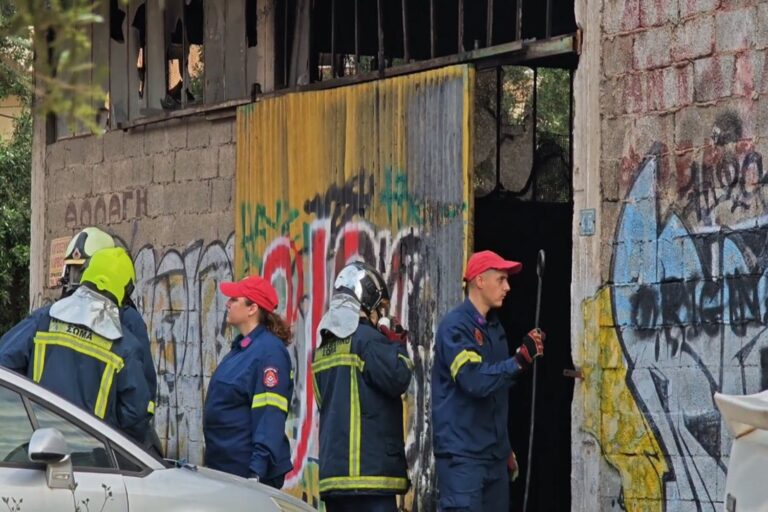 Μεγάλη κινητοποίηση της Πυροσβεστικής για φωτιά σε αποθήκη στη Ριζούπολη (βίντεο)