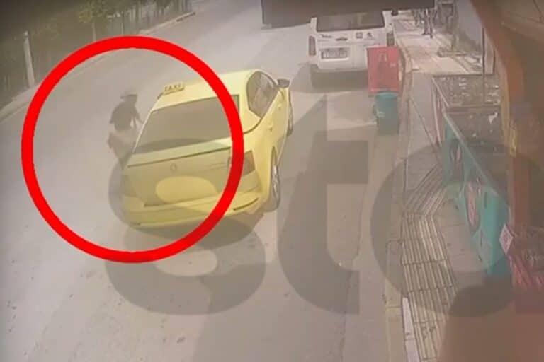Μεταμόρφωση: Βίντεο-ντοκουμέντο από τη στιγμή που 48χρονος κλέβει ταξί ενώ η οδηγός ψωνίζει στο περίπτερο