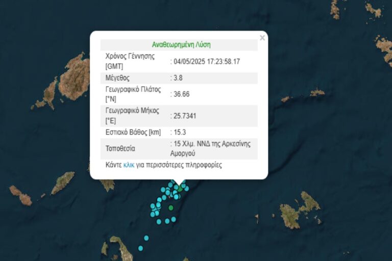 Σεισμός τώρα στην Αμοργό!