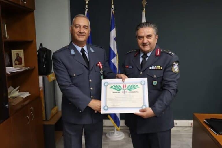 Ένωση Αξιωματικών Κεντρικής Μακεδονίας: «Τιμή και υπερηφάνεια για τη βράβευση του Ανθυπαστυνόμου Πλατή Χρήστου»